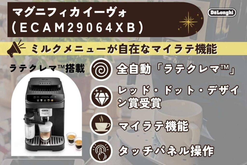 マグニフィカイーヴォECAM29064XBの特徴