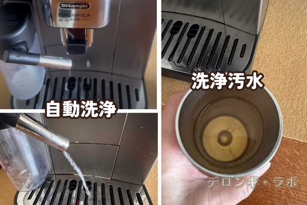 マグニフィカイーヴォ自動洗浄と洗浄汚水