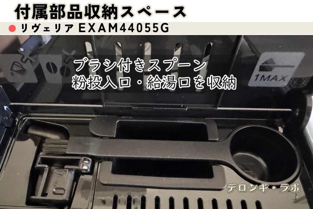 リヴェリアの付属部品収納スペース