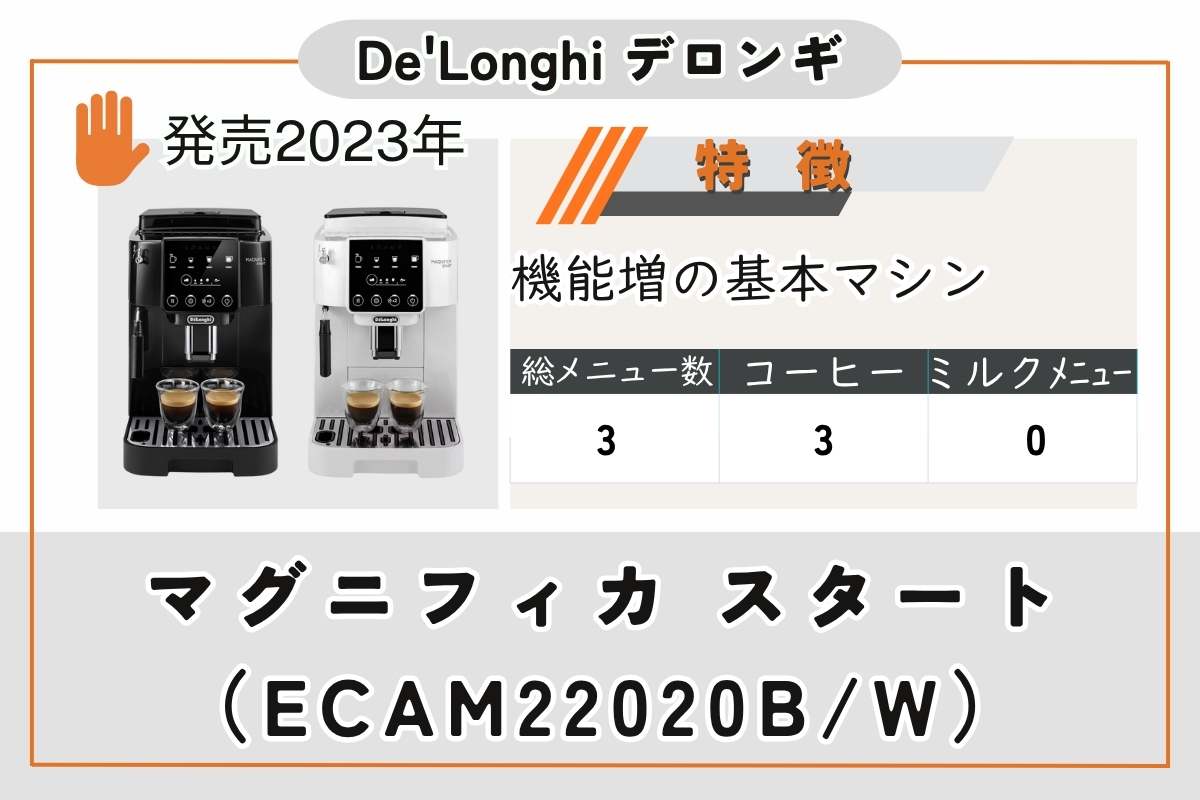 マグニフィカ スタート(ECAM22020B/W)機種まとめ