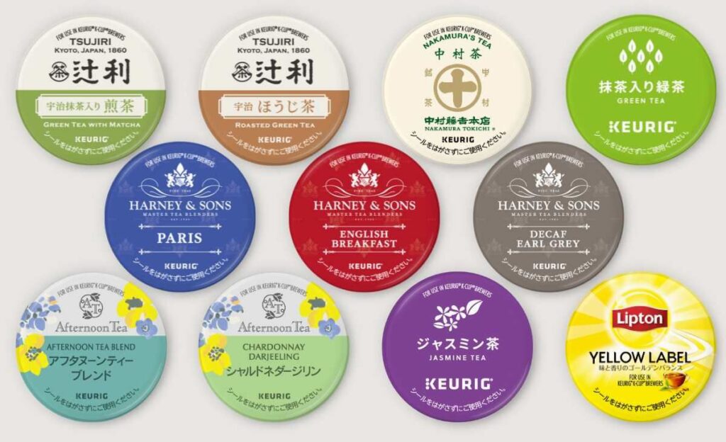 キューリグお茶・紅茶のカップラベル種類
